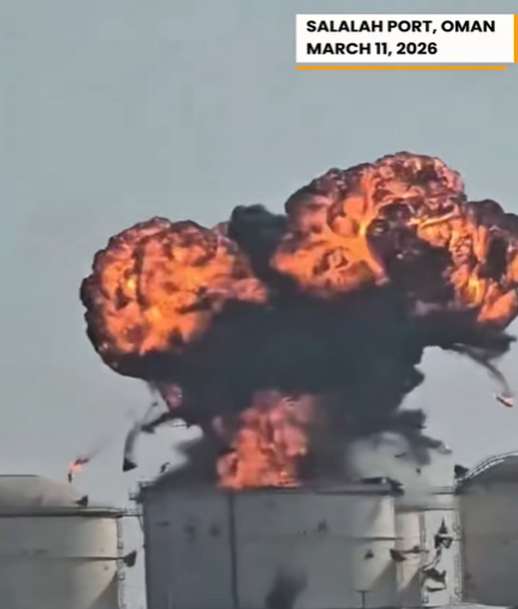 Oil storage silos reportedly hit by attack at Oman Port — Could energy infrastructure become the next target in regional tensions?